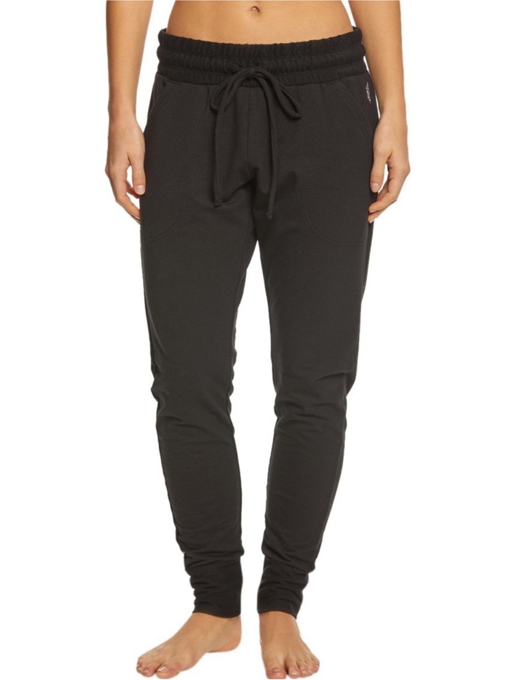 Free People Movement Black Knit Drawstring Joggers